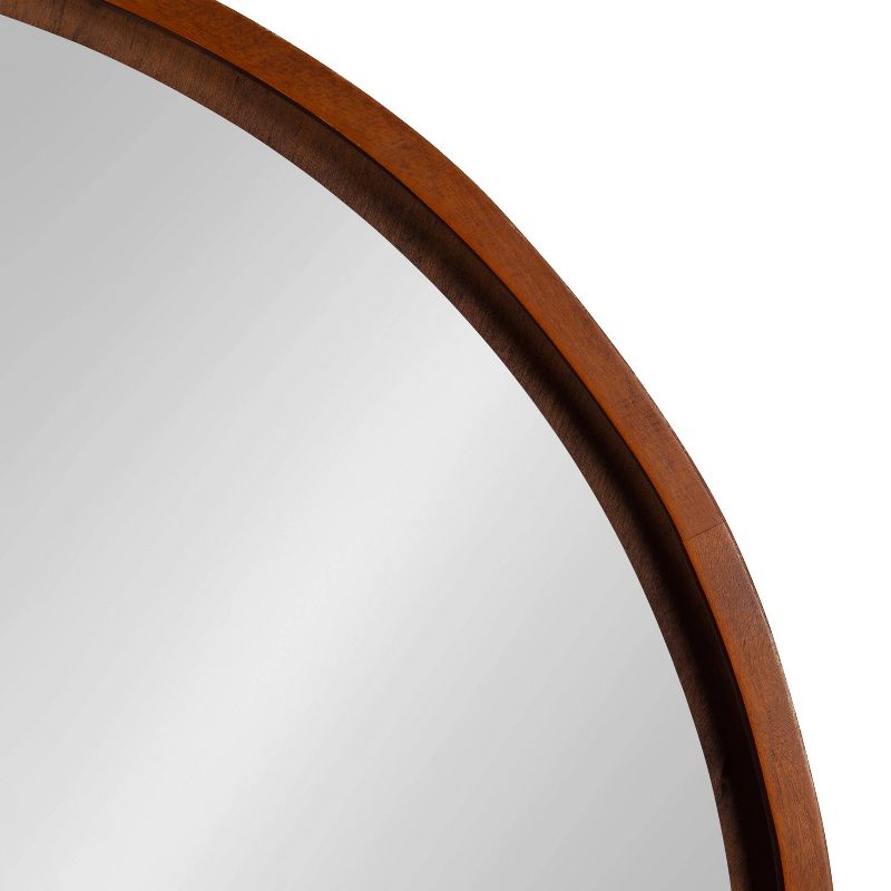 30&#34; Evans Round Wall Mirror Walnut Brown - Kate &#38; Laurel All Things Decor, 4 of 8