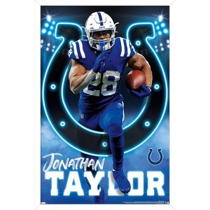 Trends International NFL Indianapolis Colts - Jonathan Taylor 22 Framed Wall Poster Prints - 1 of 4