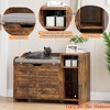 PrecisionAuto Discreet Extra Large Cat Litter Box Enclosure Stylish Wood End Table w/Top Door, Storage Shelf, Mat & Cushion | Dog Proof - 3 of 4