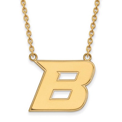 Black Bow Jewelry 10k Yellow Gold Boise State Broncos NCAA Necklace 18 Inch