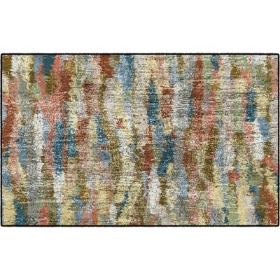 5'x8' Rectangle Indoor and Outdoor Wave Nylon Accent Rug Beige - Brumlow Mills