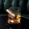 Viski Crystal Cigar Glass, Premium Crystal Clear Old Fashioned Glass, Striking Lowball Cocktail Whiskey Glasses for Men, Gift Set of 1 13 oz - 4 of 4