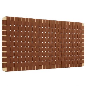 Modway Sparta Weave Vegan Leather Headboard – Full Size – Tufted Woven Pattern Upholstery, Faux Leather Padded Accent Panel - 1 of 4