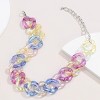 Rainbow Acrylic Punk Chain Necklace - Chunky Curb Choker for Women & Teens - 2 of 4