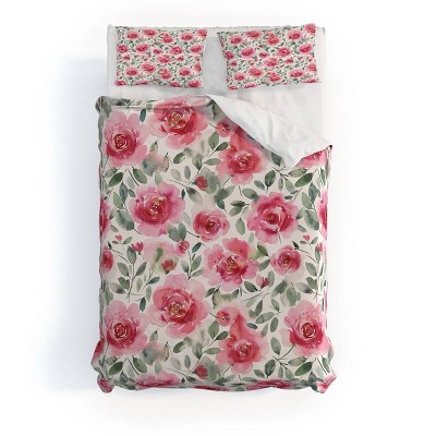 Deny Designs 3pc Full/Queen Ninola Design Charming Nostalgia Soft Romantic Duvet and Sham Set