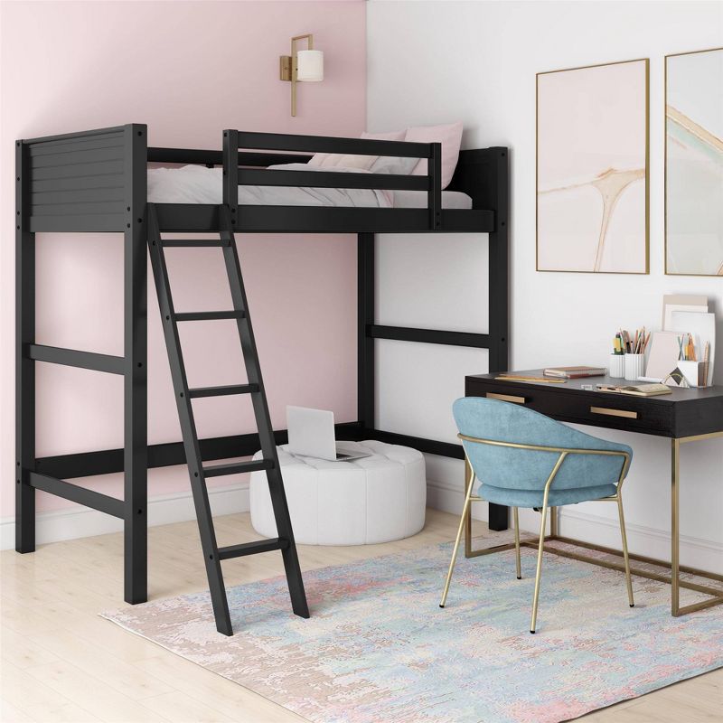 Twin Houston Kids' Wooden Loft Bed with Ladder - Room & Joy, 3 of 8