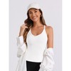 INSPIRE CHIC Women's Slim-Fit Ribbed Deep V-Neck Comi Workout Camisoles - 4 of 4
