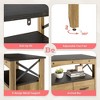 Bestier Rustic Storage Cabinet Organizer Table with 2 Display Shelves and 5 Drawers for Living Room, Office, Bedroom, or Hallway, Brown - 2 of 4