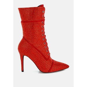 Bitetto Rhinestones Embellished Calf Boots - 1 of 4