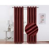 Kate Aurora 2 Pack Hotel Embossed Textured Light Filtering Grommet Top Window Curtain Panels - 3 of 3