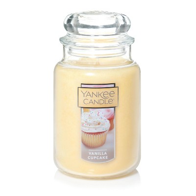 Original Large Vanilla Cupcake Jar Candle 22oz - Yankee Candle: Paraffin Wax, Glass Container, 110hr Burn Time