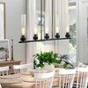 Rennnsan Flovera 31"W 5-Light Linear Glass Modern Dimmable Kitchen Island Pendant in Black - 2 of 4