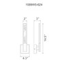 CWI Lighting Greta Integrated LED Brass Wall Light - 4 of 4