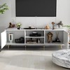FUFU&GAGA 2-Doors Entertainment Centers TV Stand With Storage Shelves - 2 of 4