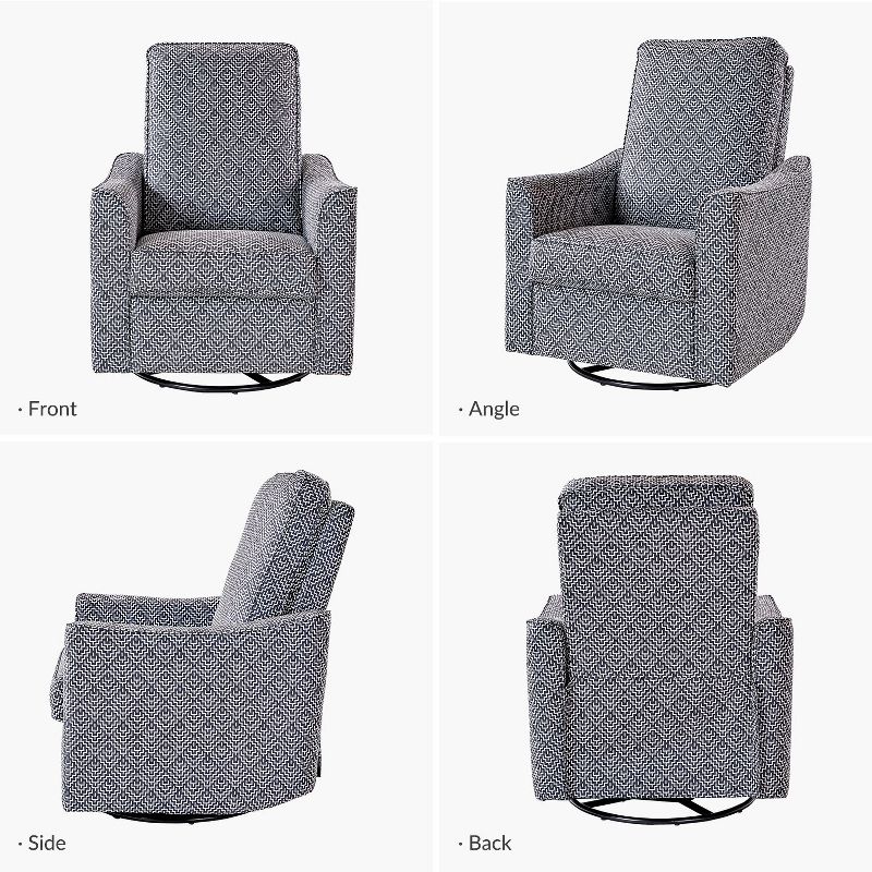 Pascual Transitional Rocker And Swivel Chair Set of 2 with Variety of Fabric Patterns|ARTFUL LIVING DESIGN, 2 of 8