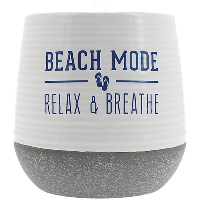 Pavilion Gift Company - Beach Mode - 11 oz - 100% Soy Wax Reveal Candle Scent: Serenity - Flame Candles