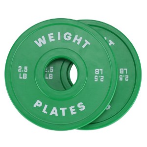 Weight Plates, Fractional Weight Plates Set - 2 Inch Rubber Coated Bumper Plates Micro Incremental Discs (2.5/5/10LB) for Home Gym - 1 of 4