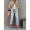 Womens Ripped Distressed Denim Jacket Tops Oversized Casual Long Sleeve Basic Jean Jacket Coats - 3 of 4