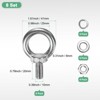 Unique Bargains Stainless Steel Durable Rust-Resistant Eyebolts with Nuts Washers Male Screw for Fastening 10 Pcs - 3 of 4