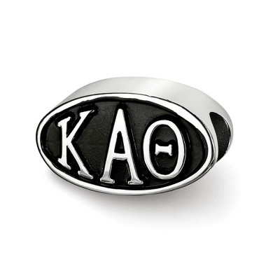 Black Bow Jewelry Sterling Silver Kappa Alpha Theta Greek Life Bracelet Bead Charm