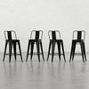 PAGED Bar Height Stools Set of 2, Modern Metal Counter Stool Chair with Curved Back and Footrest for Bar, Kitchen - 2 of 4