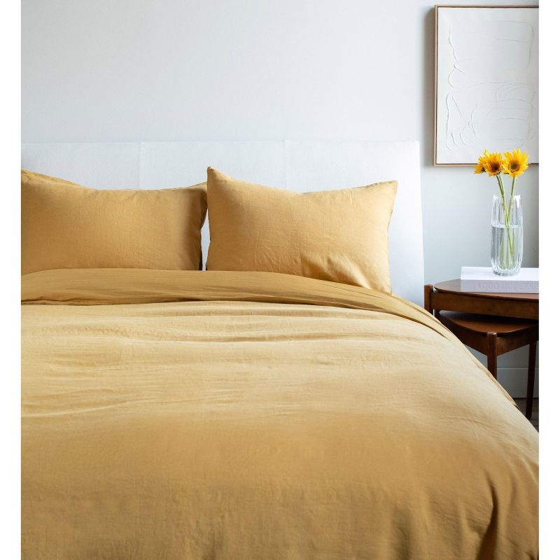 French Linen and Cotton Duvet Cover & Sham Set | BOKSER HOME., 1 of 11