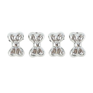 Unique Bargains Glossy Bow Style Shoelace Charms 4 Pcs - 1 of 4