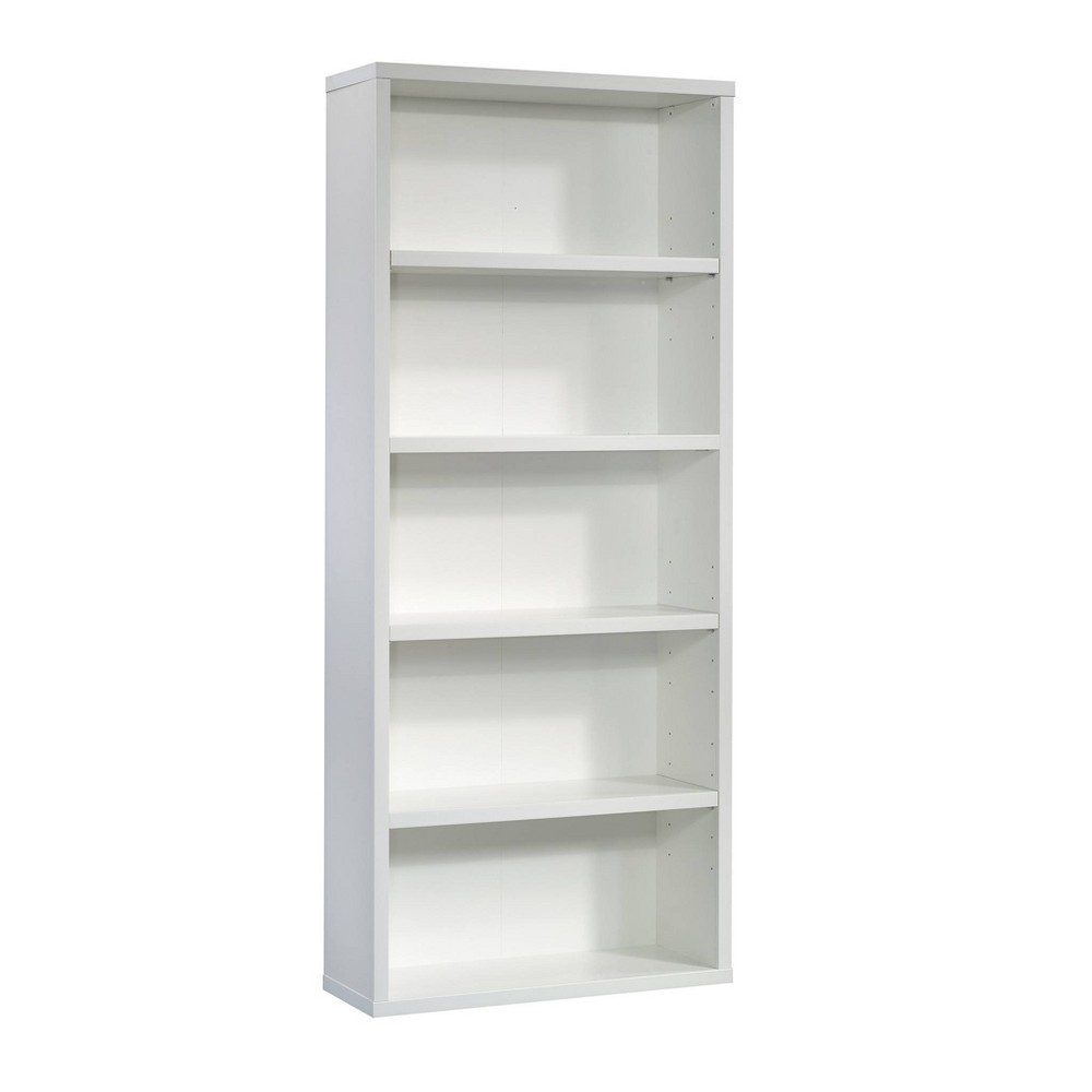 Photos - Wall Shelf Sauder 72.71"5 Shelves Vertical Bookcase Soft White - : Modern MDF Lightwei 