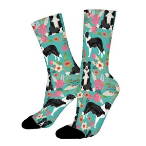 Cute Dogs Women Printed Crew Socks Funny Funky Socks Soft Polyester Novelty Gifts for Artists Men - 1 of 1