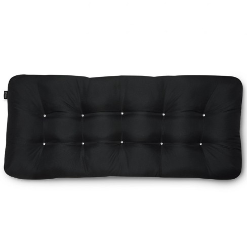 Black and white outdoor bench outlet cushion