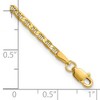 Black Bow Jewelry 2.4mm 14k Yellow Gold Solid Concave Anchor Chain Bracelet - 4 of 4