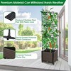 iMountek"62.99in Raised Garden Bed Planter Box with Trellis, Wheels & Self-Watering for Climbing Plants"black - image 2 of 4