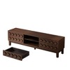 Modern TV Stand for TVs up to 75", TV Console Media Console Sideboard Storage Cabinet with 4 Drawers, Black+Gray/White/Dark Brown - ModernLuxe - 3 of 4