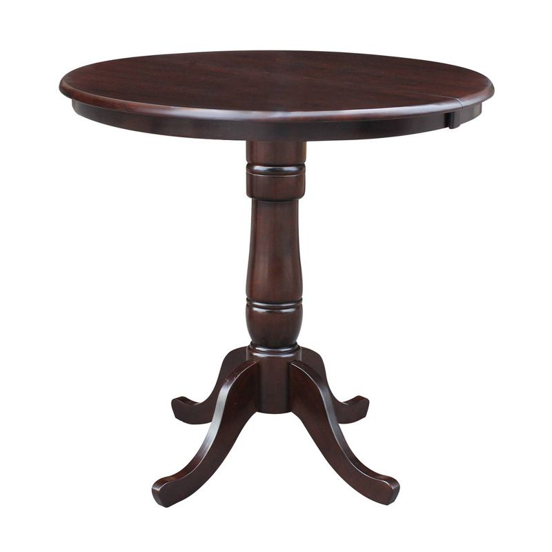 36" Round Counter Height Dining Table with 12" Leaf - International Concepts, 5 of 6