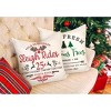 Soft Polyester Farmhouse Christmas Pillow Covers 18x18 Set of 4 Sleigh Rides, Farm Fresh Tree - 4 of 4