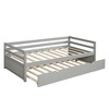 NicBex Twin Sized Daybed with Trundle Wooden Daybed Frame Contemporary Multi-Functional Day bed for Bedrooms and Living Rooms - 3 of 4
