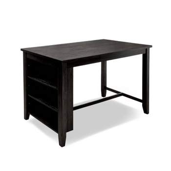 60" Larkridge Built-In Shelves Counter Height Table Gray - HOMES: Inside + Out