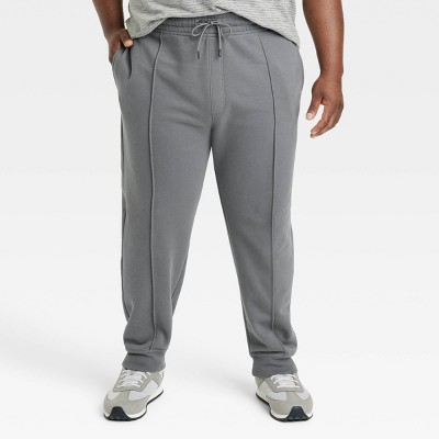 Men's Big & Tall Tapered Pintuck Fleece Jogger Pants - Goodfellow & Co™  Dark Gray XLT