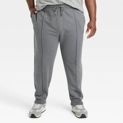 Men's Big & Tall Tapered Pintuck Fleece Jogger Pants - Goodfellow & Co™  Dark Gray Lt : Target