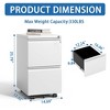 NicBex 2 Drawer Mobile File Cabinet with Casters,Office Cabinet with Handle Free Design,Modern Storage Cabinet,Filing Cabinets for Home Office - 3 of 4