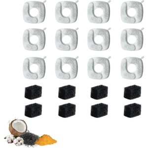 Nispira Cat Water Fountain Filter Replacement Filters for Veken 67oz, 95oz, 135oz Automatic Pet Fountain Dog Water Dispenser, 12 Packs - 1 of 4