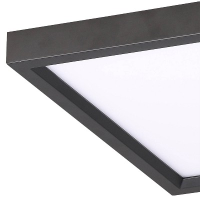 Coal Black Glass LED Indoor/Outdoor Flush Mount Light