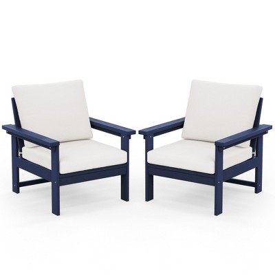 Hyleory Luxurious Outdoor Patio Seating Set with Cushions - Durable HDPE Design for Ultimate Comfort