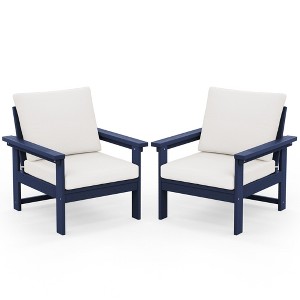 Hyleory Luxurious Outdoor Patio Seating Set with Cushions - Durable HDPE Design for Ultimate Comfort - 1 of 4