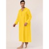 Lars Amadeus Men's Button Closure Side Split Hooded Sleeping Nightgown - 3 of 4