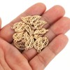 Unique Bargains Jewelry Making Bracelet Metal Elegant Leaf Pendants 100 Pcs - 4 of 4