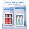Kismile Mini Fridge with Dimmable LED Mirror, 4L Capacity for Refrigerating Makeup, Skincare and Food & Drink (Black) - 2 of 4