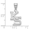 Black Bow Jewelry 14k White Gold Kansas State Wildcats NCAA Medium Pendant - 2 of 3