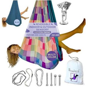 Sensory Swing for Kids,Dual-Layer Therapy Swing for Autism, ADHD & Sensory Needs, Calming Hug Effect, Indoor/Outdoor Use, Supports Up to 300 lbs - 1 of 4