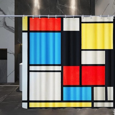 LunaLulinlk Bathroom Shower Curtain Set with Hooks